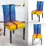 Night Sunset Sky And Palm Trees Print Dining Chair Slipcover