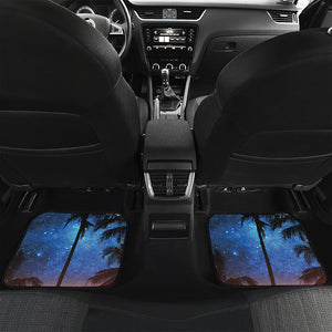 Night Sunset Sky And Palm Trees Print Front and Back Car Floor Mats