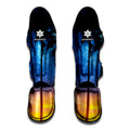 Night Sunset Sky And Palm Trees Print Muay Thai Shin Guards