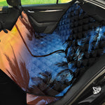 Night Sunset Sky And Palm Trees Print Pet Car Back Seat Cover