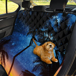 Night Sunset Sky And Palm Trees Print Pet Car Back Seat Cover