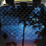 Night Sunset Sky And Palm Trees Print Pet Car Back Seat Cover