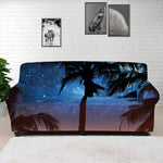 Night Sunset Sky And Palm Trees Print Sofa Cover