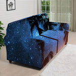 Night Sunset Sky And Palm Trees Print Sofa Cover
