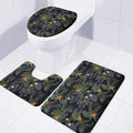 Night Tropical Hawaii Pattern Print 3 Piece Bath Mat Set