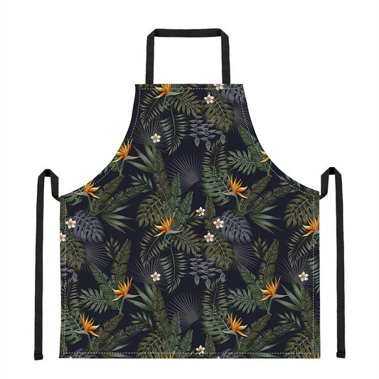 Night Tropical Hawaii Pattern Print Apron