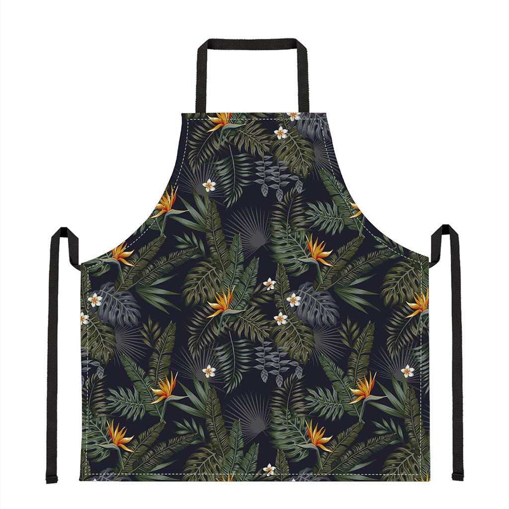 Night Tropical Hawaii Pattern Print Apron