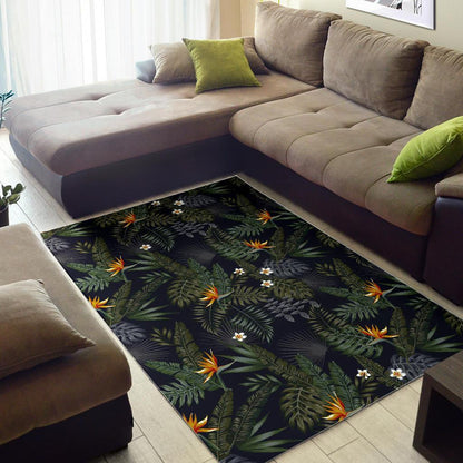 Night Tropical Hawaii Pattern Print Area Rug GearFrost