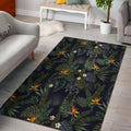 Night Tropical Hawaii Pattern Print Floor Mat
