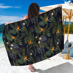 Night Tropical Hawaii Pattern Print Beach Sarong Wrap