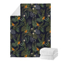 Night Tropical Hawaii Pattern Print Blanket