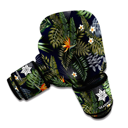 Night Tropical Hawaii Pattern Print Boxing Gloves