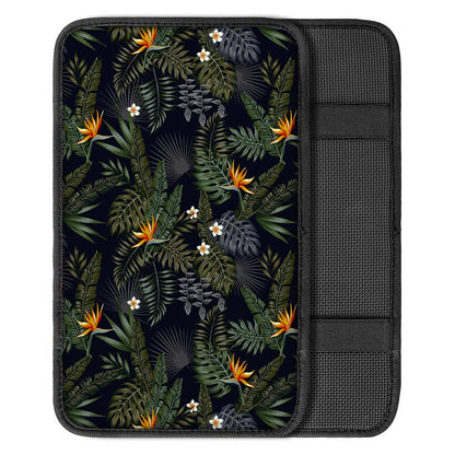 Night Tropical Hawaii Pattern Print Car Center Console Cover