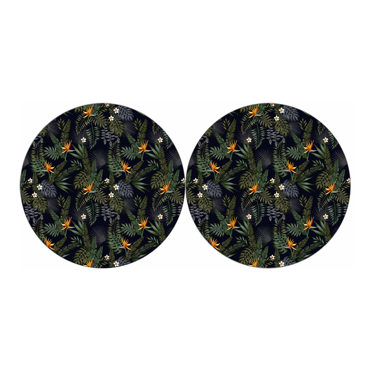 Night Tropical Hawaii Pattern Print Car Coasters