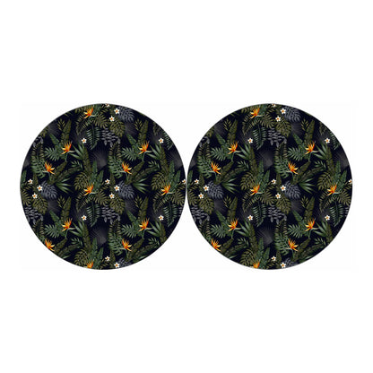 Night Tropical Hawaii Pattern Print Car Coasters