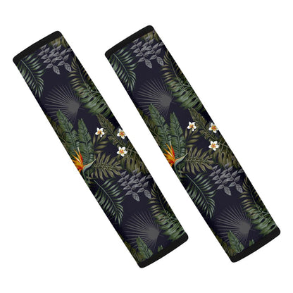 Night Tropical Hawaii Pattern Print Car Seat Belt Covers