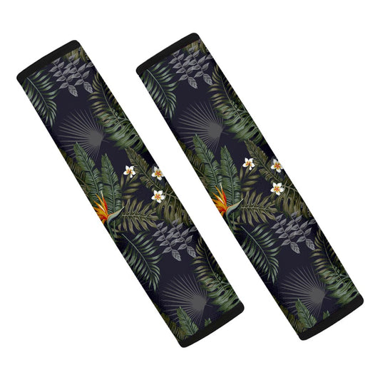 Night Tropical Hawaii Pattern Print Car Seat Belt Covers