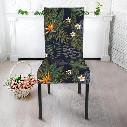 Night Tropical Hawaii Pattern Print Dining Chair Slipcover