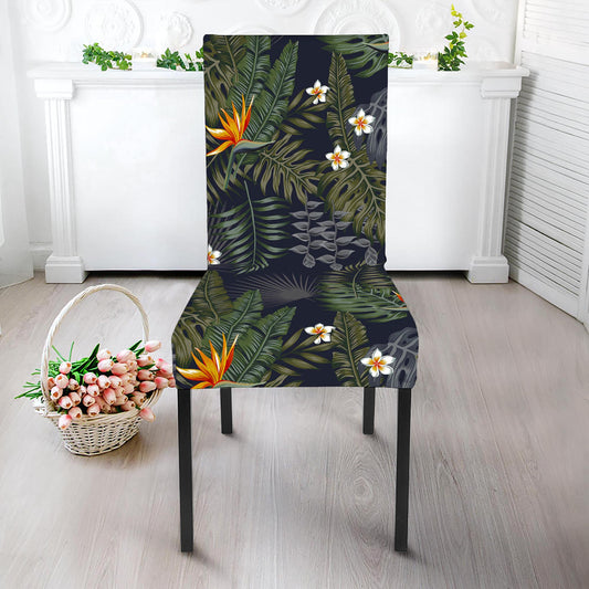 Night Tropical Hawaii Pattern Print Dining Chair Slipcover