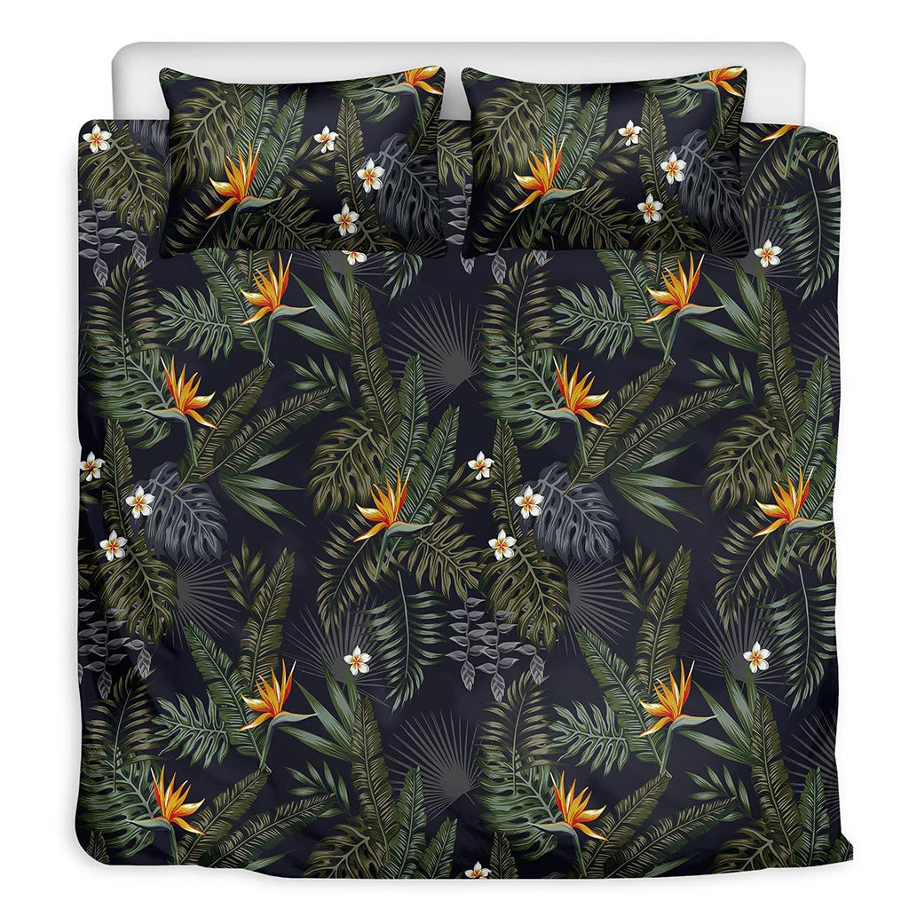 Night Tropical Hawaii Pattern Print Duvet Cover Bedding Set