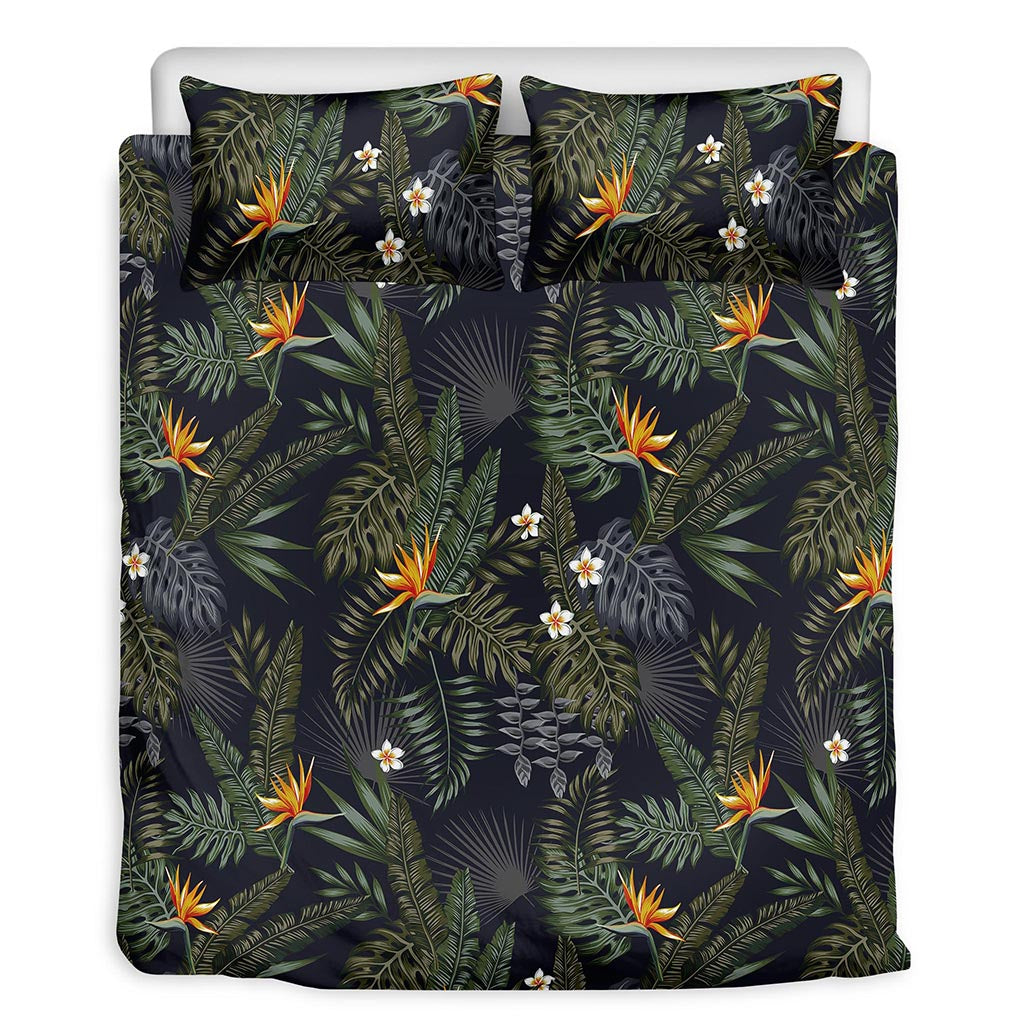 Night Tropical Hawaii Pattern Print Duvet Cover Bedding Set