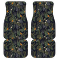 Night Tropical Hawaii Pattern Print Front and Back Car Floor Mats