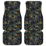 Night Tropical Hawaii Pattern Print Front and Back Car Floor Mats