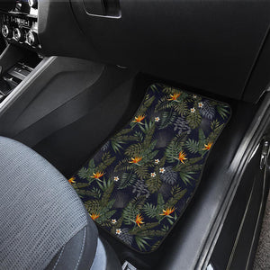 Night Tropical Hawaii Pattern Print Front and Back Car Floor Mats