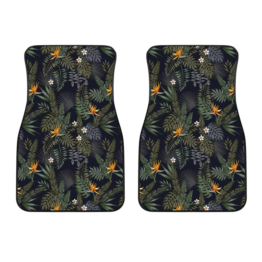 Night Tropical Hawaii Pattern Print Front Car Floor Mats