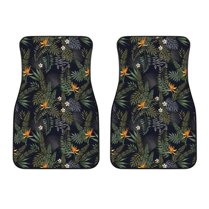 Night Tropical Hawaii Pattern Print Front Car Floor Mats