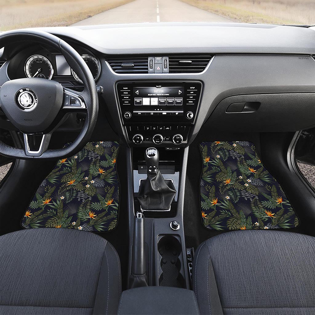 Night Tropical Hawaii Pattern Print Front Car Floor Mats