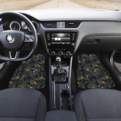 Night Tropical Hawaii Pattern Print Front Car Floor Mats