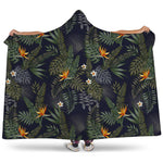 Night Tropical Hawaii Pattern Print Hooded Blanket