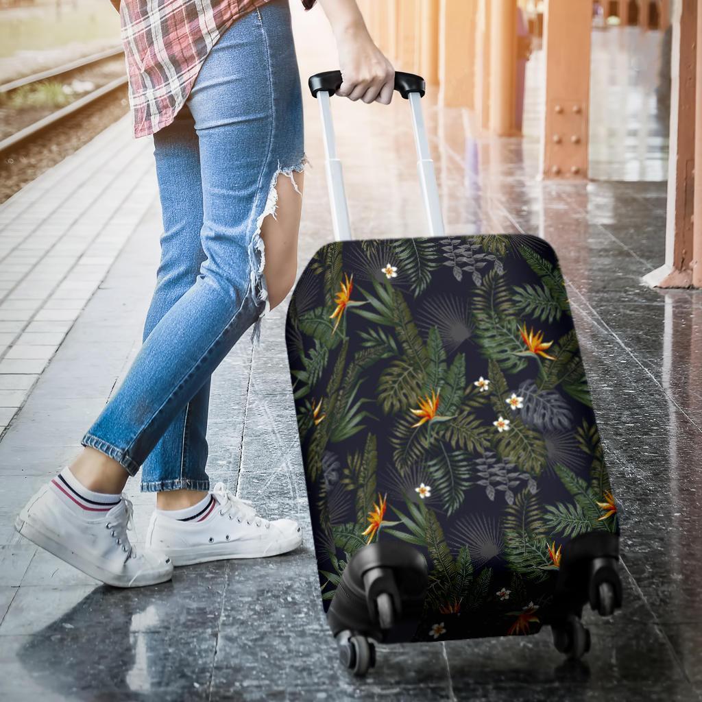 Night Tropical Hawaii Pattern Print Luggage Cover GearFrost