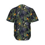 Night Tropical Hawaii Pattern Print Men's Baseball Jersey