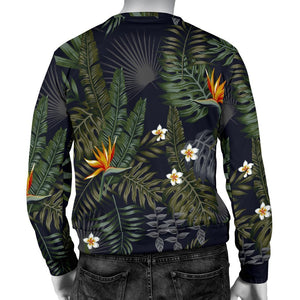 Night Tropical Hawaii Pattern Print Men's Crewneck Sweatshirt GearFrost