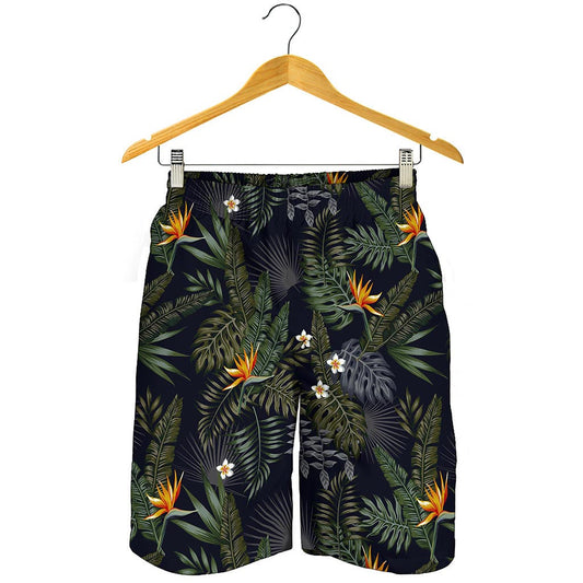 Night Tropical Hawaii Pattern Print Men's Shorts