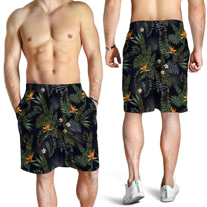 Night Tropical Hawaii Pattern Print Men's Shorts