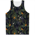 Night Tropical Hawaii Pattern Print Men's Tank Top