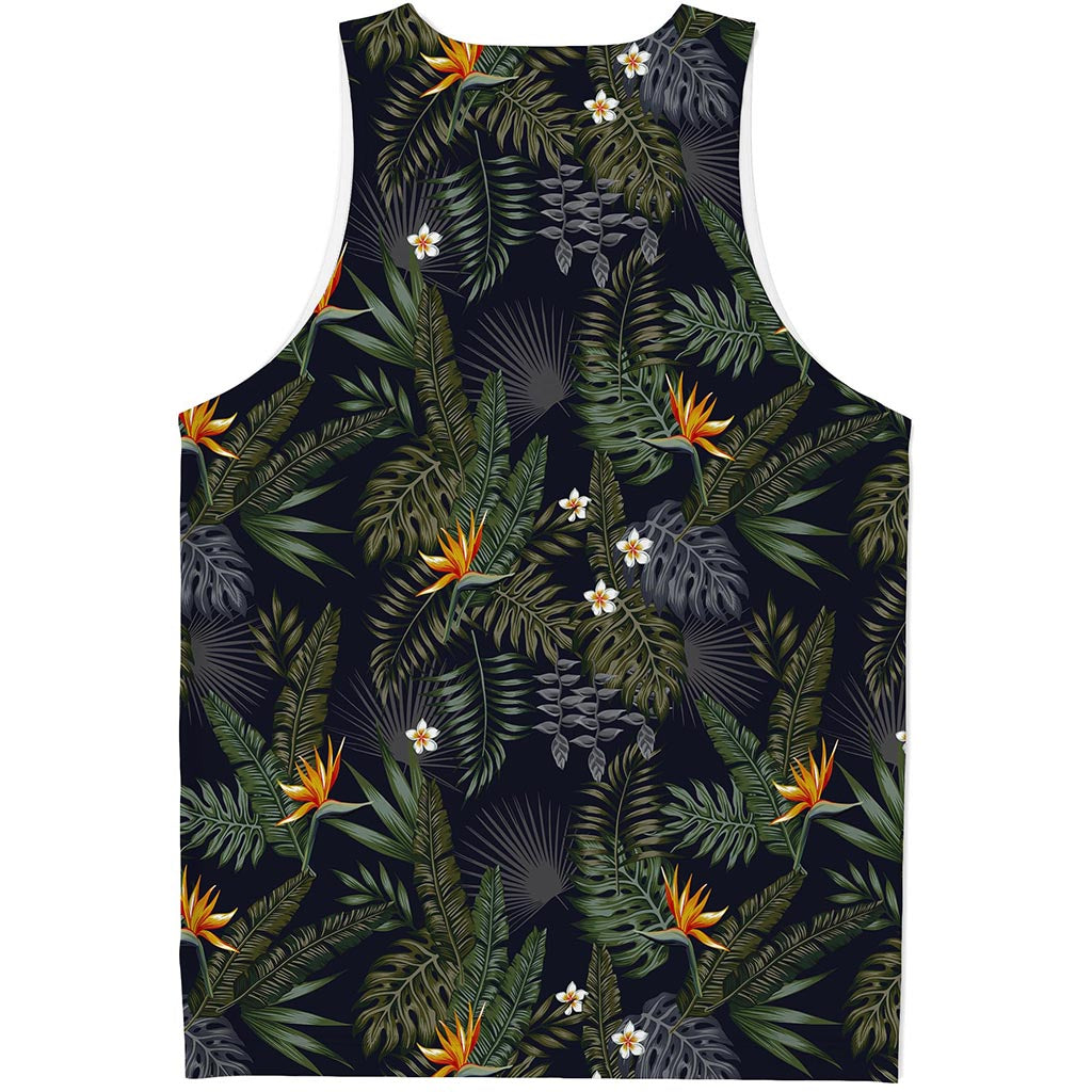 Night Tropical Hawaii Pattern Print Men's Tank Top