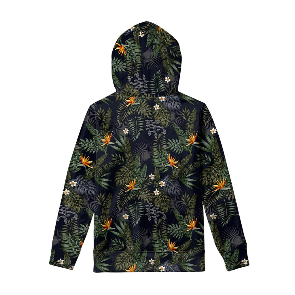 Night Tropical Hawaii Pattern Print Pullover Hoodie