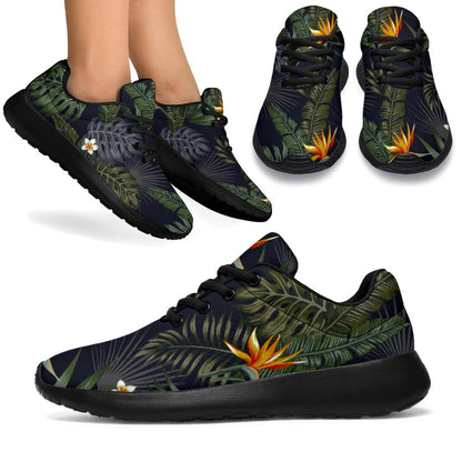 Night Tropical Hawaii Pattern Print Sport Shoes GearFrost