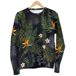 Night Tropical Hawaii Pattern Print Women's Crewneck Sweatshirt GearFrost