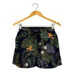 Night Tropical Hawaii Pattern Print Women's Shorts