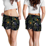 Night Tropical Hawaii Pattern Print Women's Shorts