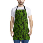 Night Tropical Palm Leaf Pattern Print Apron