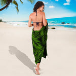 Night Tropical Palm Leaf Pattern Print Beach Sarong Wrap