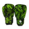 Night Tropical Palm Leaf Pattern Print Boxing Gloves