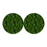 Night Tropical Palm Leaf Pattern Print Car Coasters