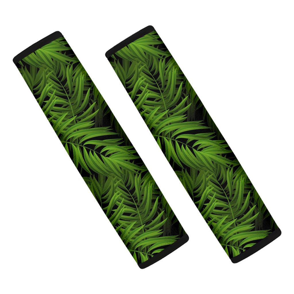 Night Tropical Palm Leaf Pattern Print Car Seat Belt Covers